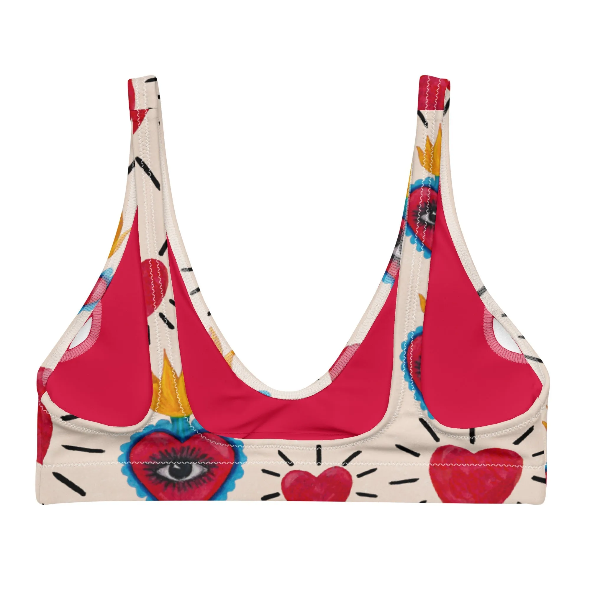 ♻️ Hearts Recycled bikini top
