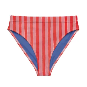 ♻️ Stripes Recycled high-waisted bikini bottom