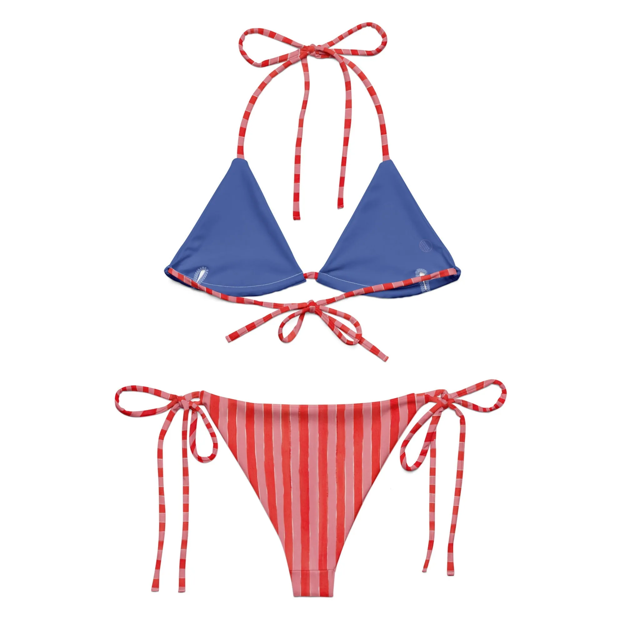 ♻️ Stripes recycled string bikini