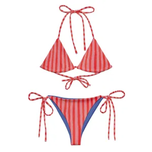 ♻️ Stripes recycled string bikini