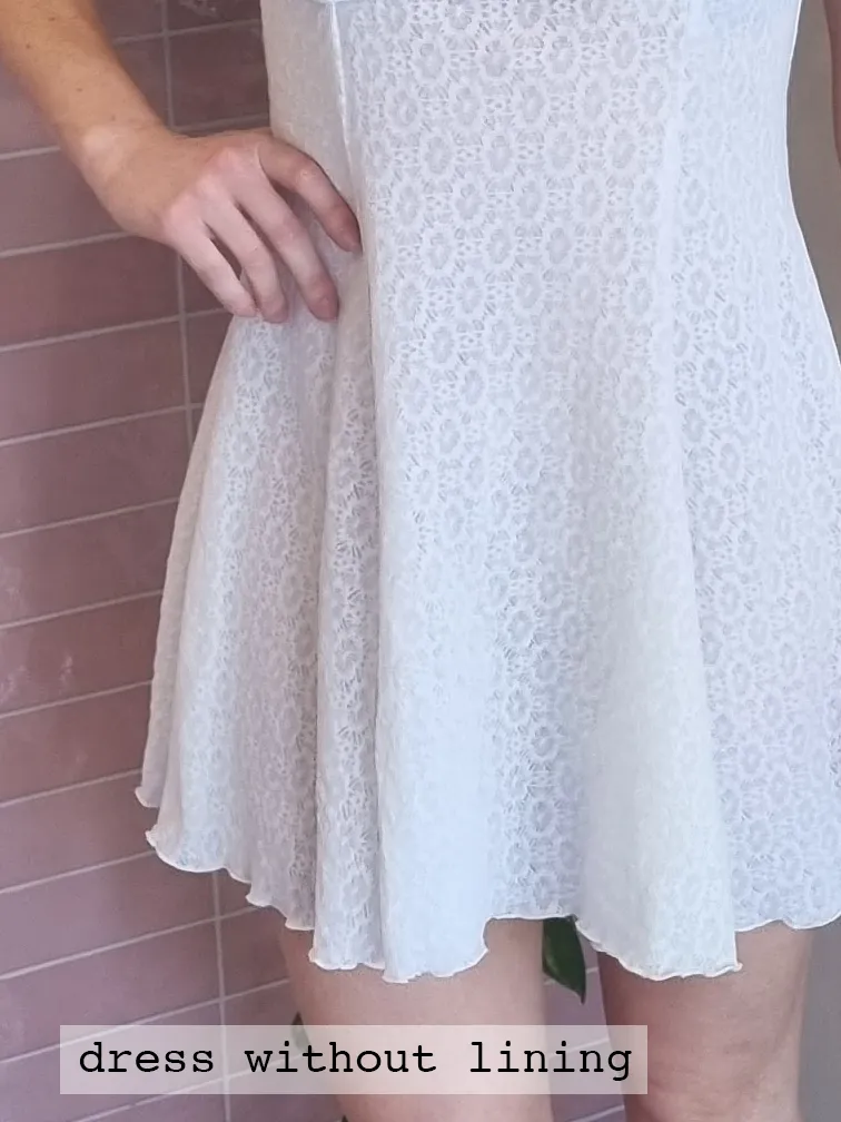 Babysitter Underwire Dress - Deadstock White Floral Lace