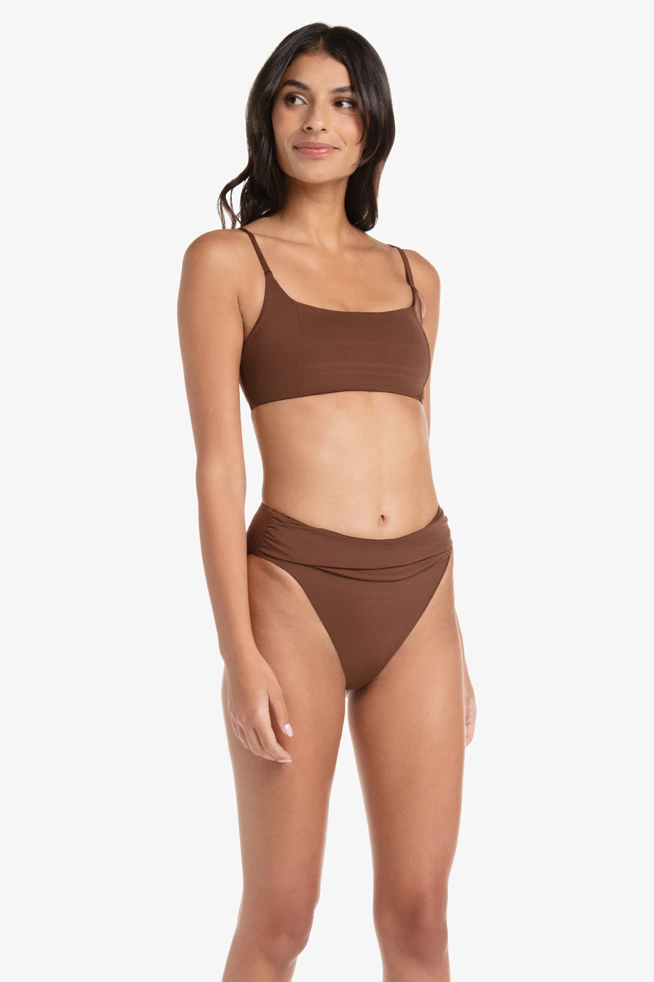 Ballet Bralette  |  Textured Chocolate Brown