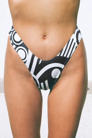 Barbie Cheeky Bikini Pant - Deadstock Geo Black