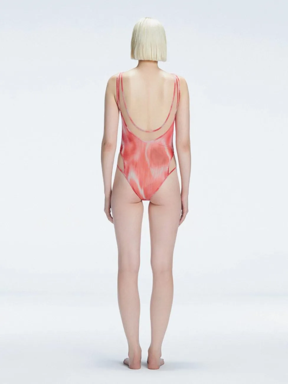 Calista Red Plunge One Piece Swimsuit
