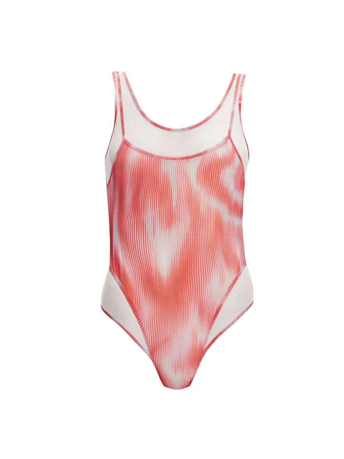 Calista Red Plunge One Piece Swimsuit