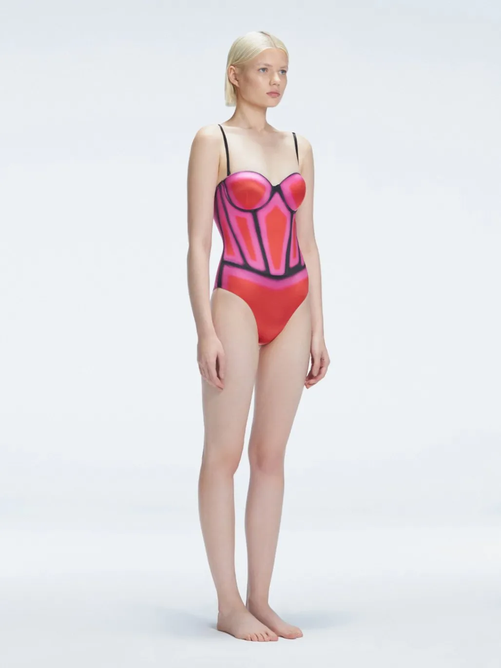 Camilla Red Bandeau One Piece Swimsuit