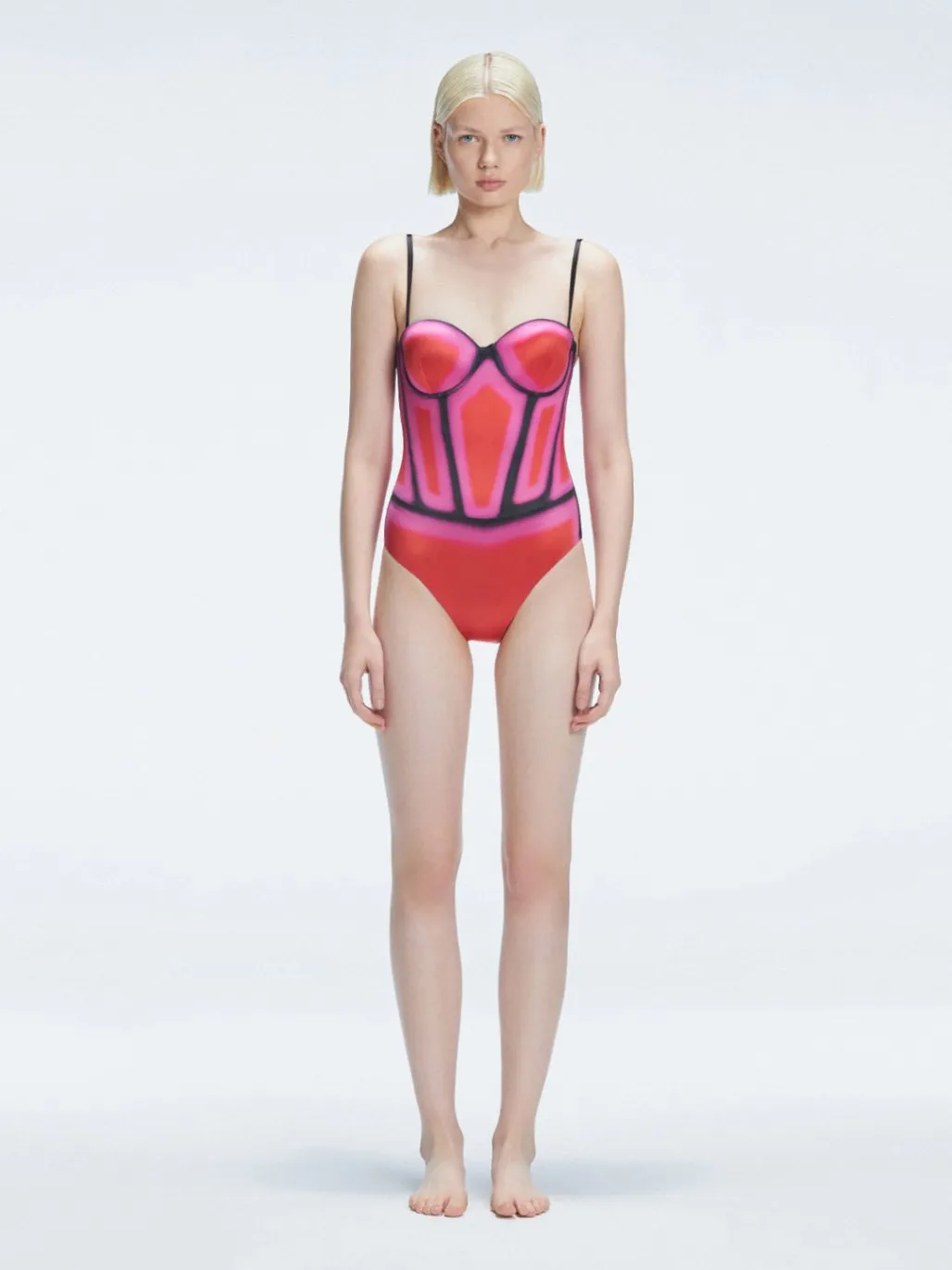Camilla Red Bandeau One Piece Swimsuit