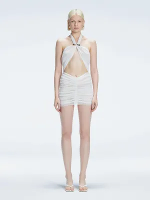 Carolina White Cut-Out Swimdress