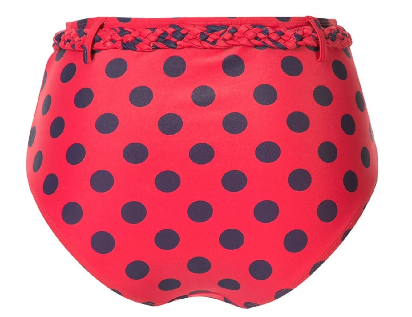 Cerise Belted High Waist Bottom | Cherry & Indigo Spot