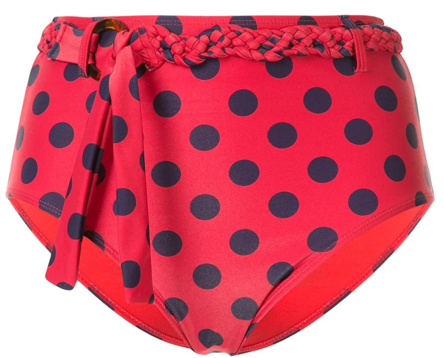 Cerise Belted High Waist Bottom | Cherry & Indigo Spot