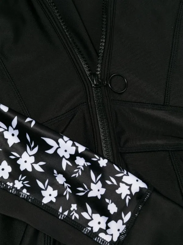 Classic Long Sleeve Suit | Black & Floral