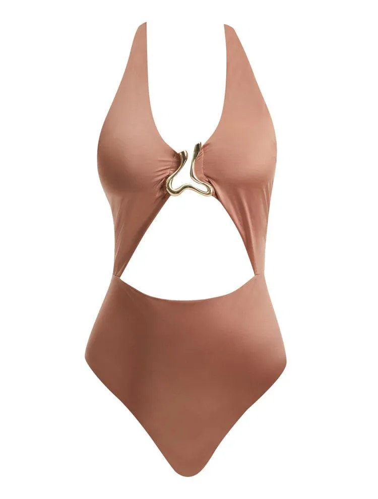 Dwyn Brown Swimsuit