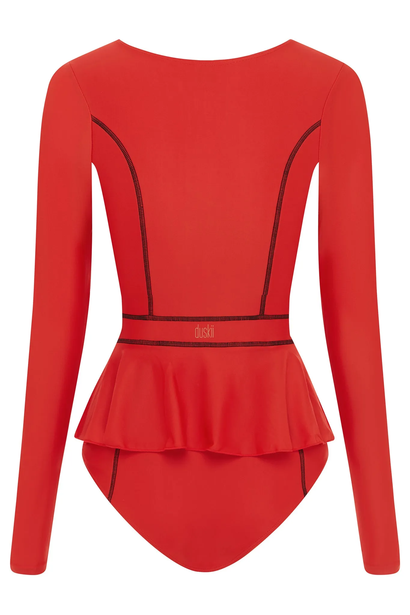Elle Long Sleeve Suit | Red