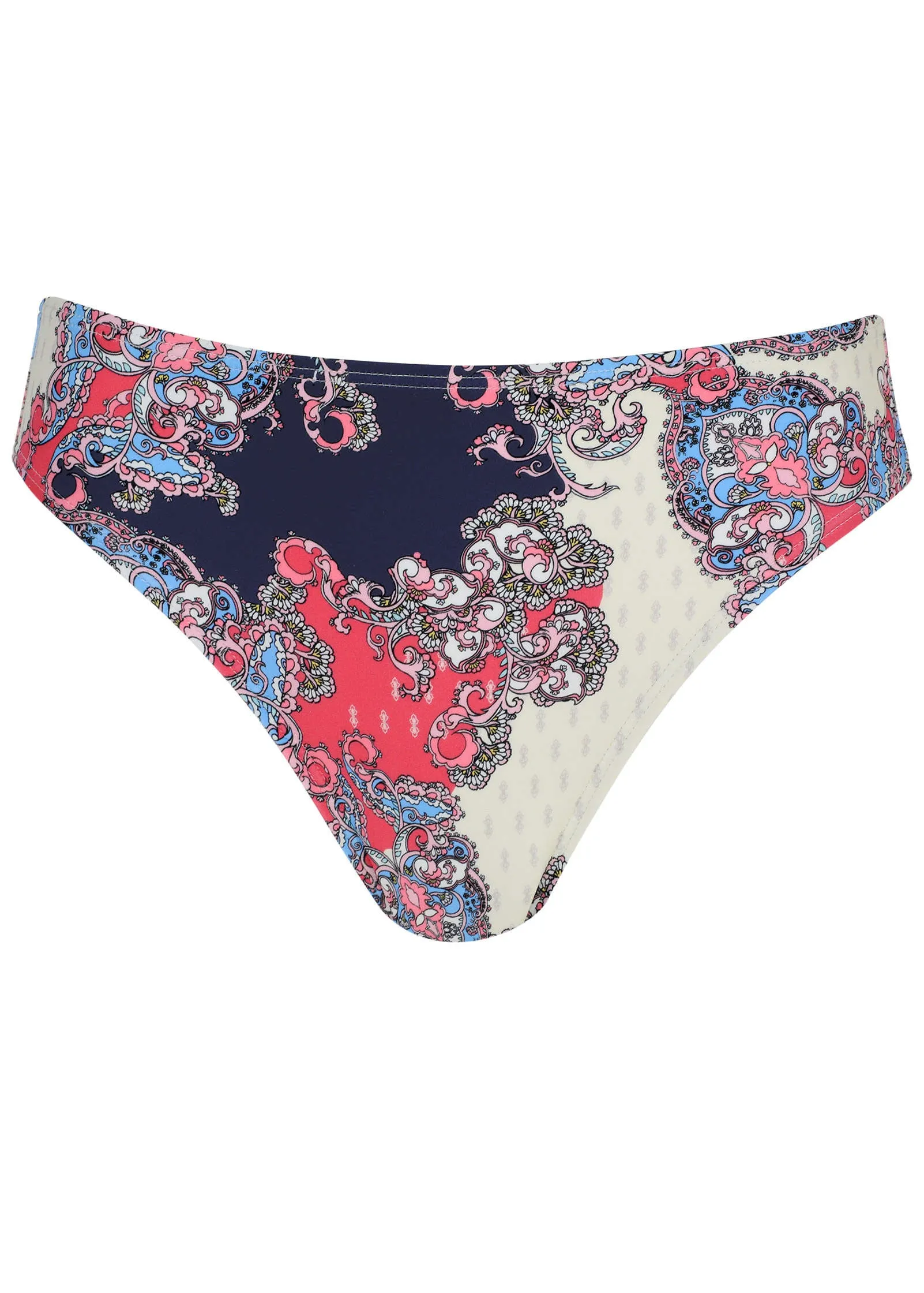 Fiji Mid Rise Moderate Bottom - Paisley Foulard