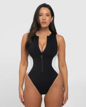 Hi Cut Crewy Surfy - Contour Black/White
