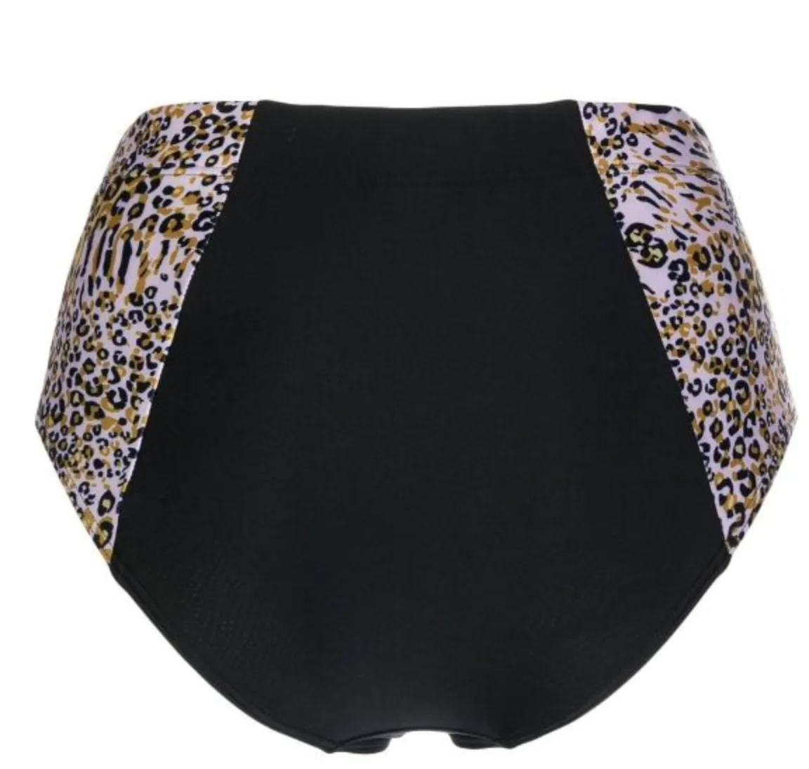 High Waist Panel Bottom | Leopard Print & Black