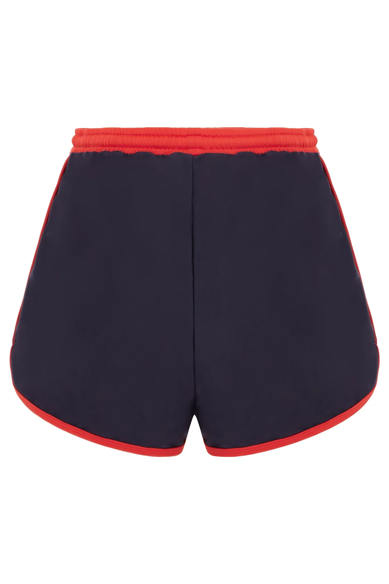 High Waist Surf Short | Navy & Red