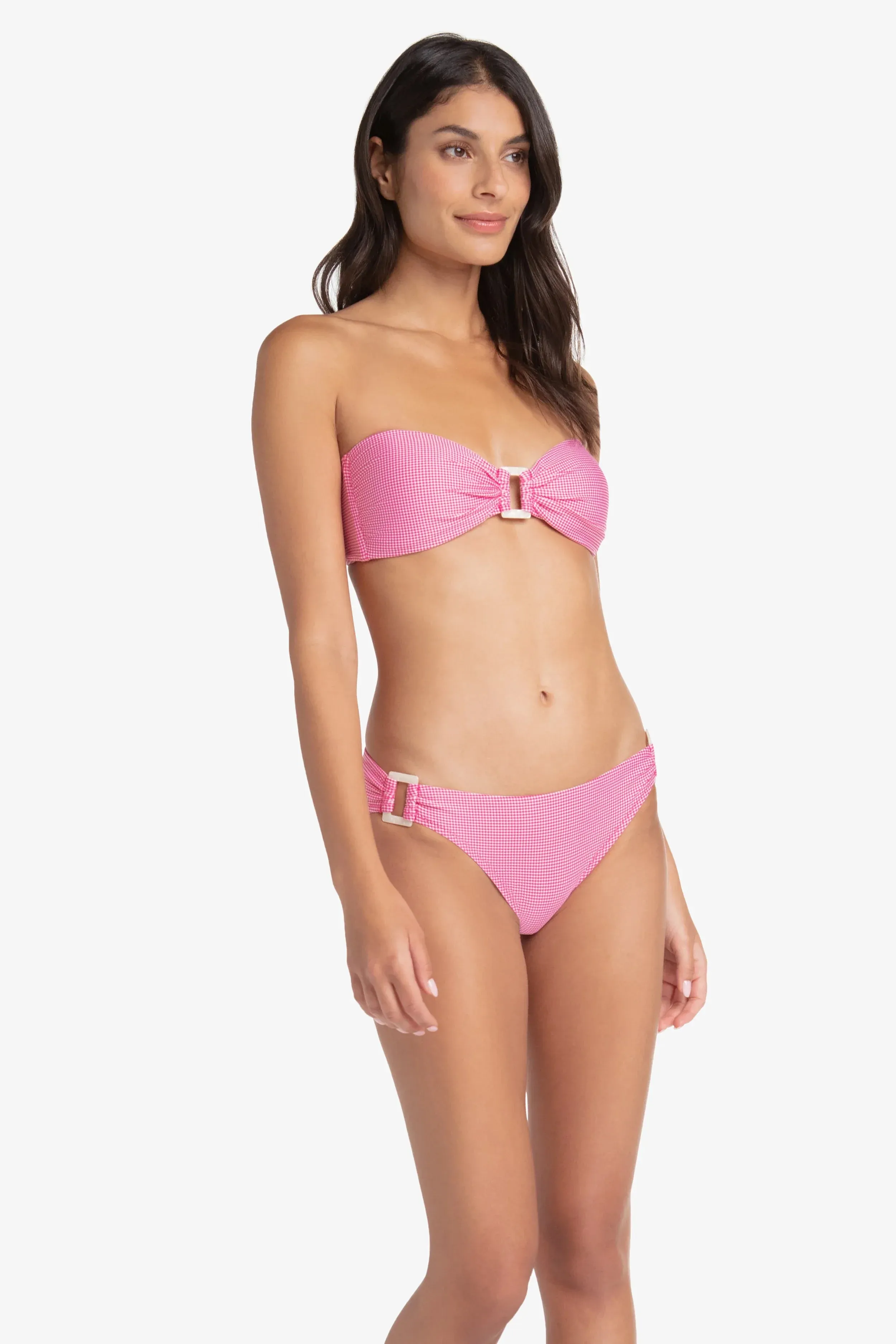 Hook Back Shell Bandeau  |  Pink Gingham