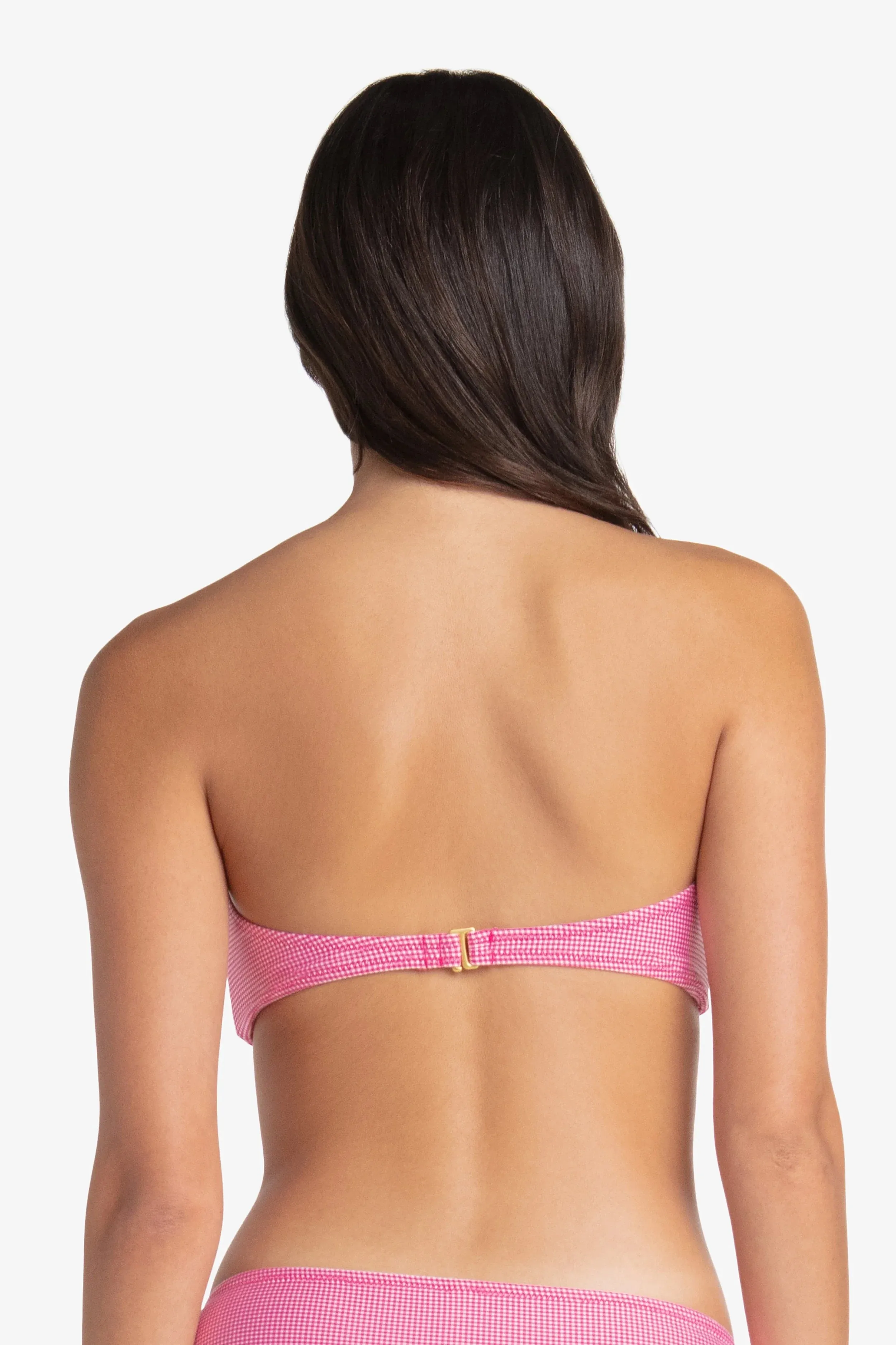 Hook Back Shell Bandeau  |  Pink Gingham