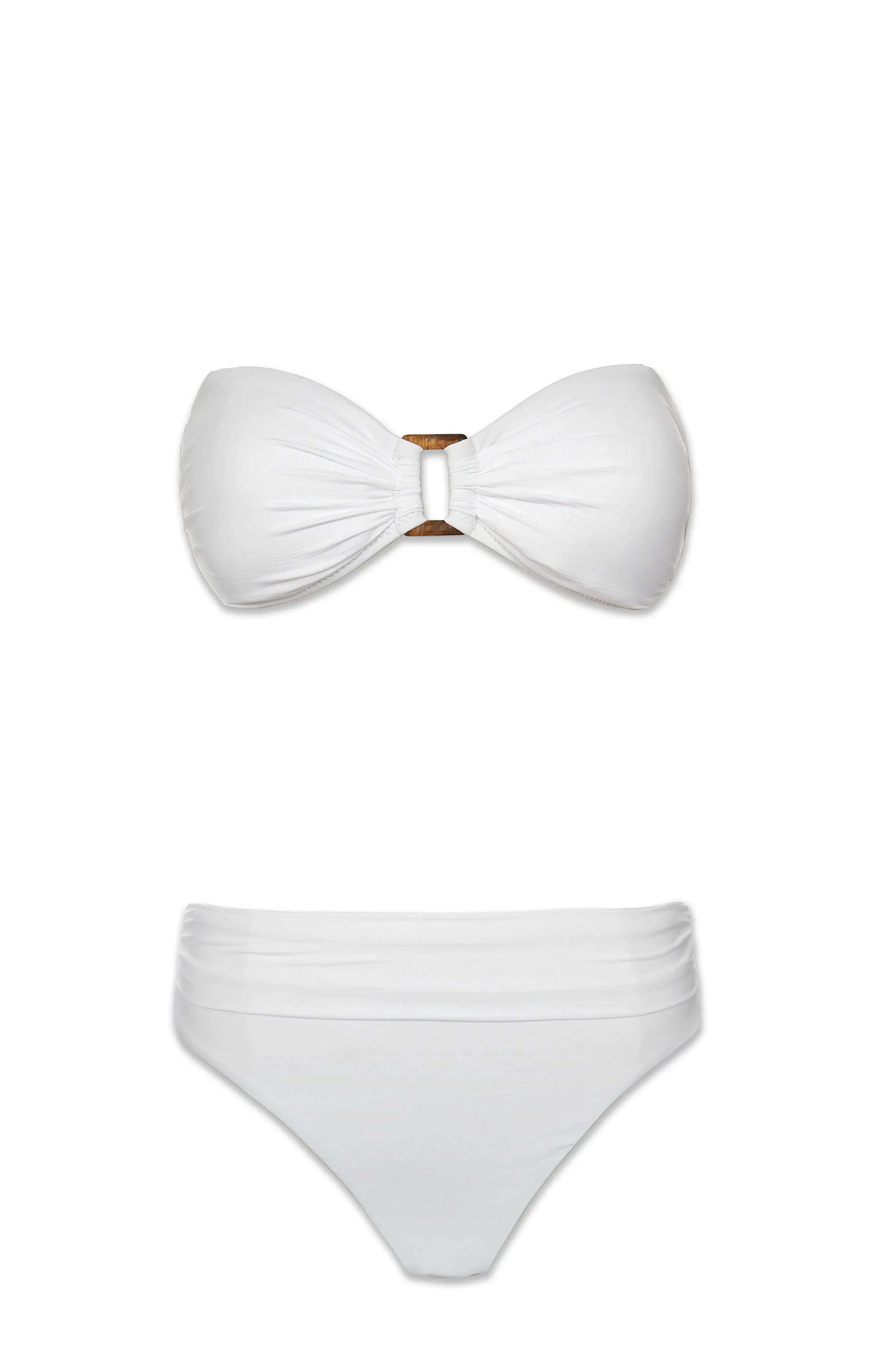 Hook Back Tortoise Bandeau  |  Textured White