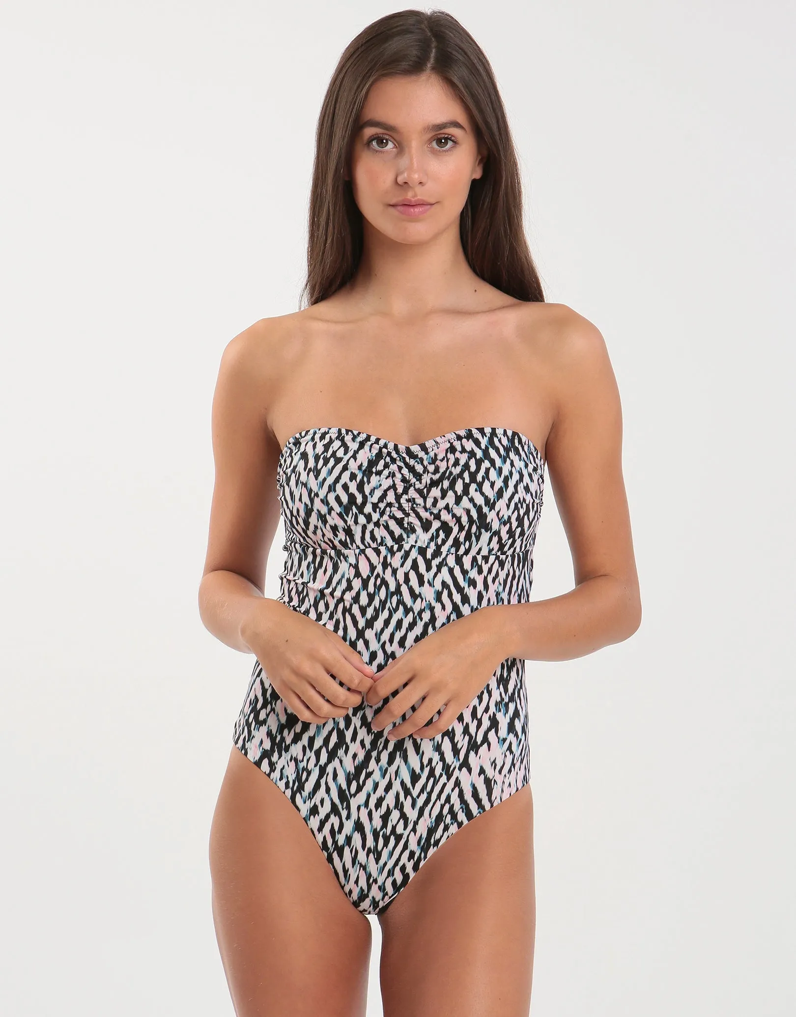 Ida Bandeau Swimsuit - Abstract