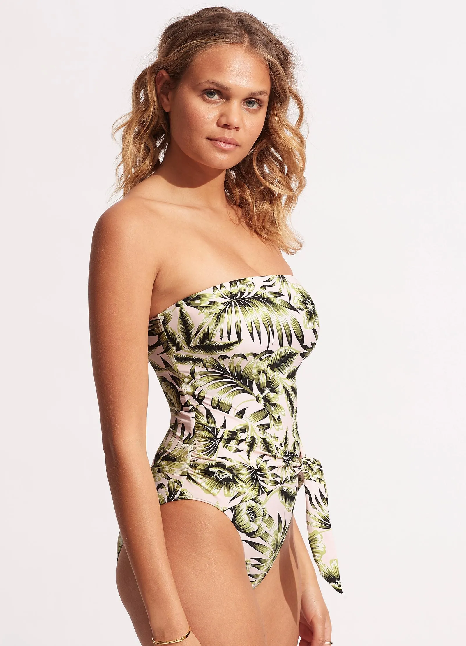 Island In The Sun DD Bandeau One Piece - Avocado