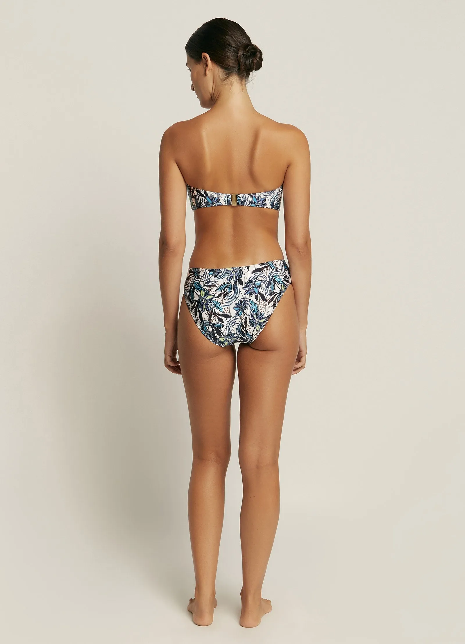 Isola Bella Bandeau Top - Aqua/White