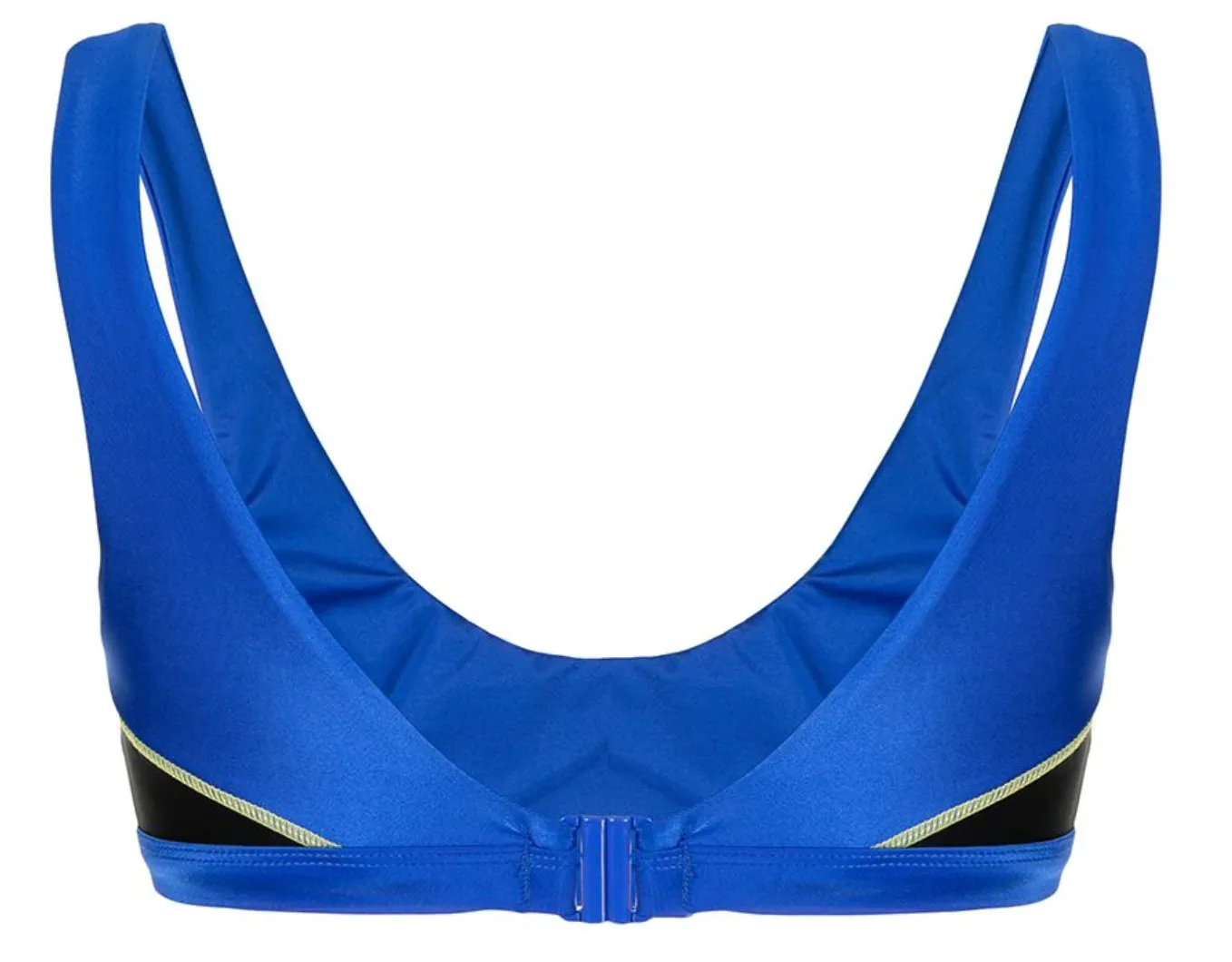 Kate Scoop Sport Top | Neon Blue, Black & Yellow