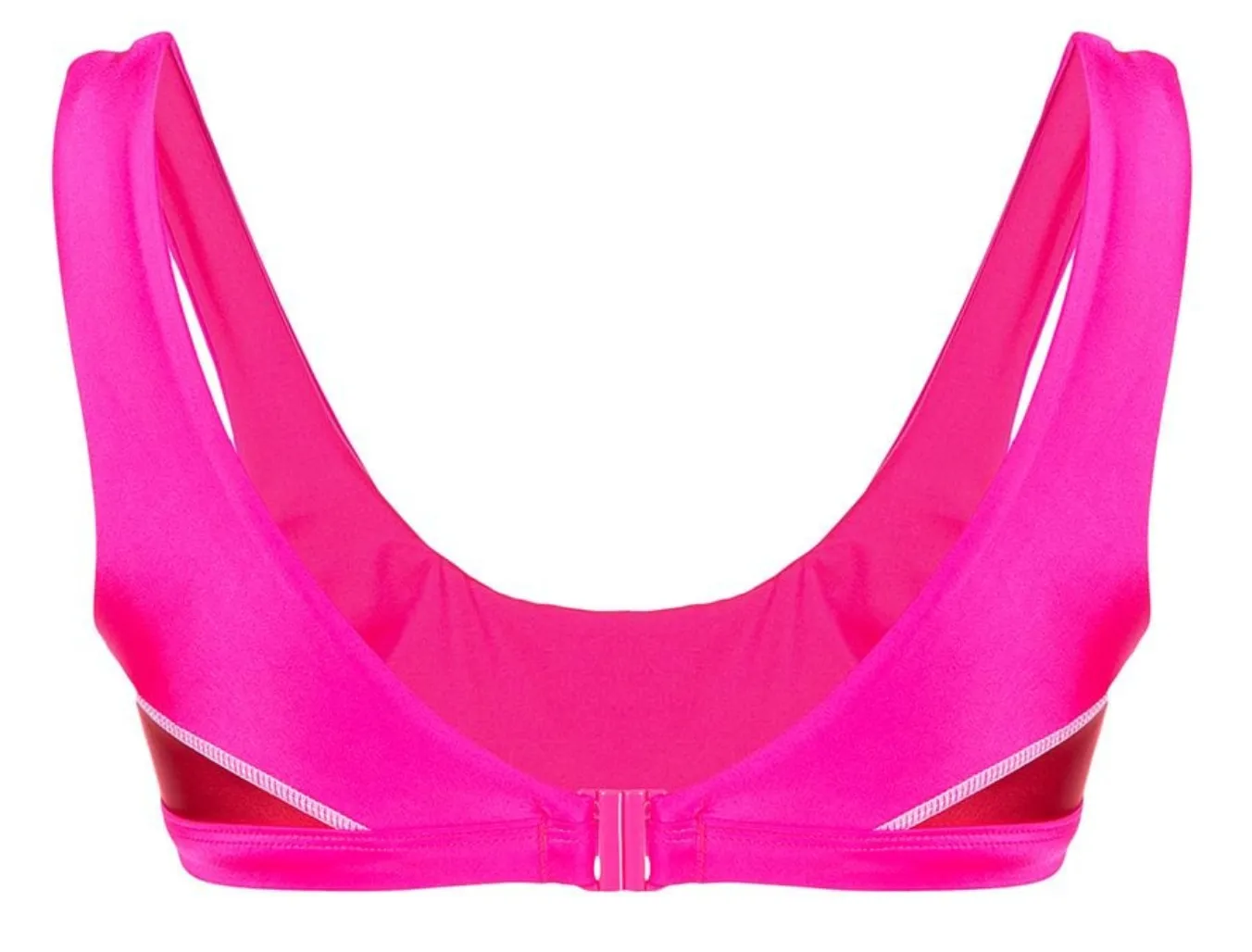 Kate Scoop Sport Top | Neon Pink & Red