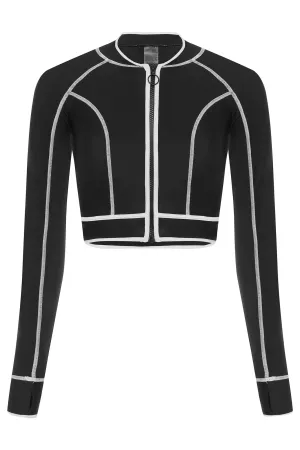Long Sleeve Classic Panel Rash | Black & White