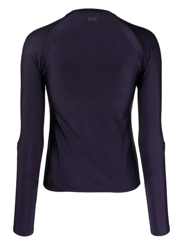 LONG SLEEVE ZIP RASH TOP | Navy