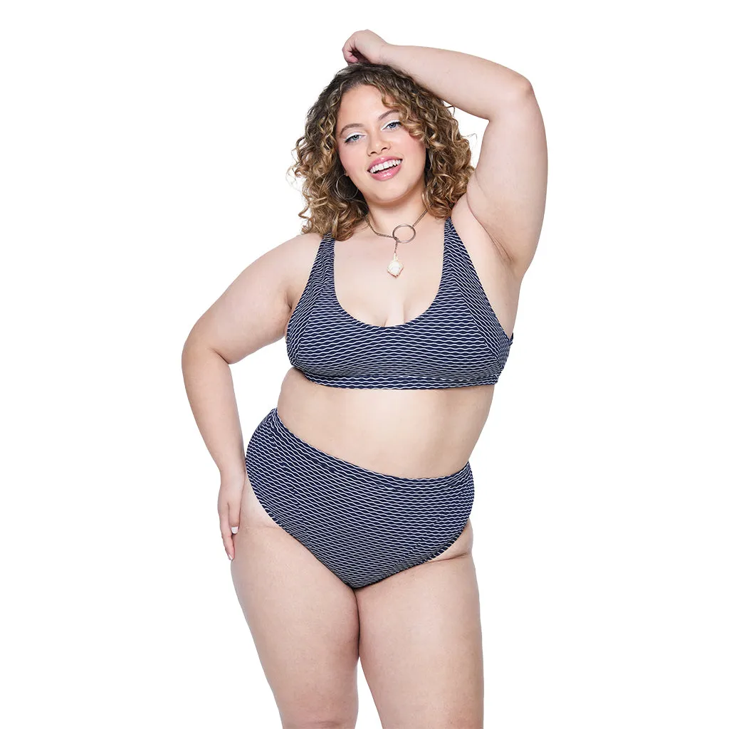 Mica Ribbed Bottom - Navy Wave