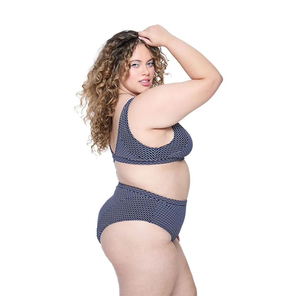 Mica Ribbed Bottom - Navy Wave