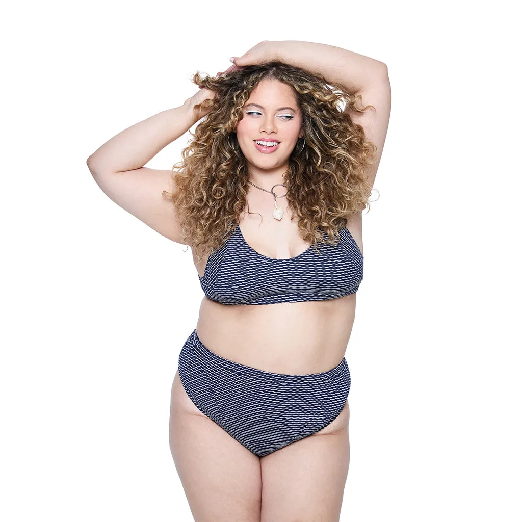 Mica Ribbed Bottom - Navy Wave