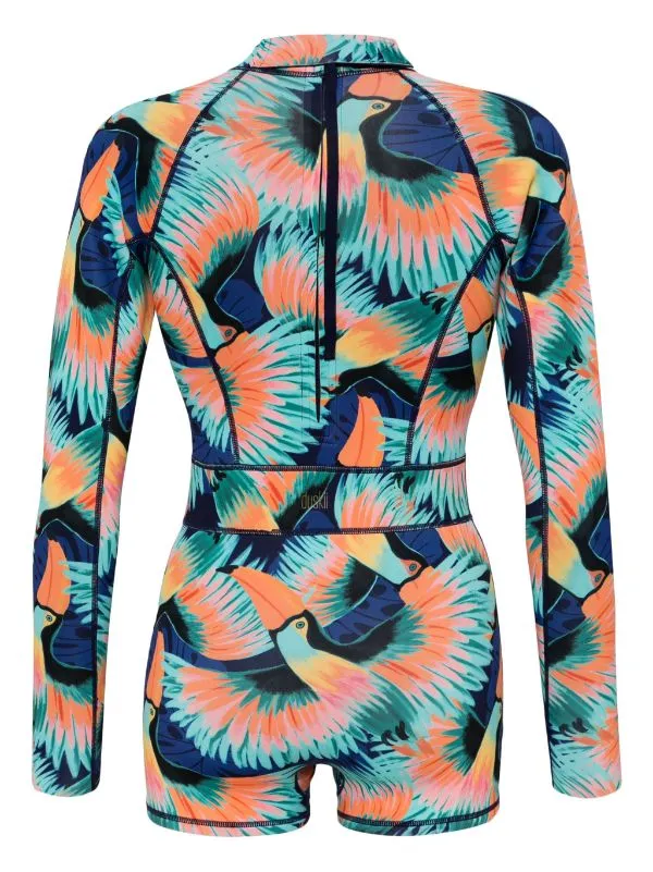 Neoprene Long Sleeve Shorty Suit | Tropical