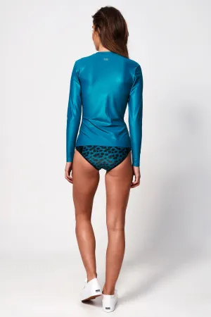 Océane Full Brief Bottom | Leopard Teal