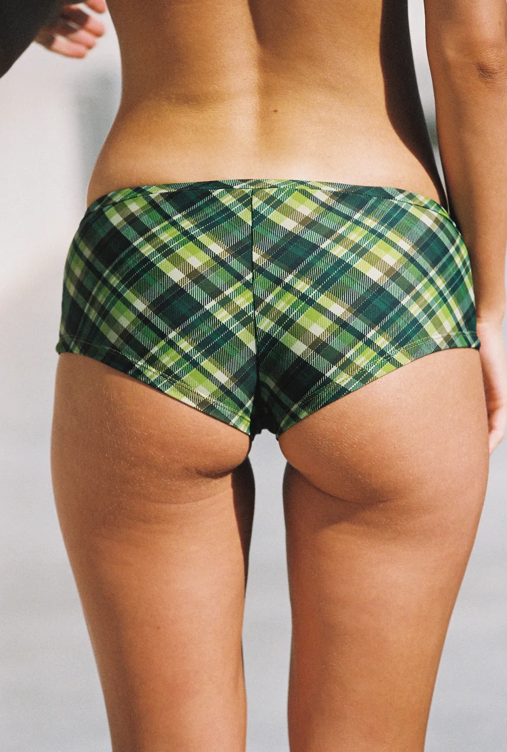 Paris Hot Pant - Green Plaid