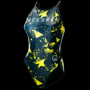 Raceskin Swimsuit - Yellow Stars