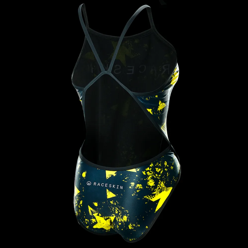 Raceskin Swimsuit - Yellow Stars