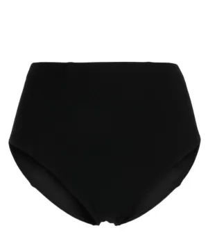 Ribbed High Waist Panel Bottom | Black