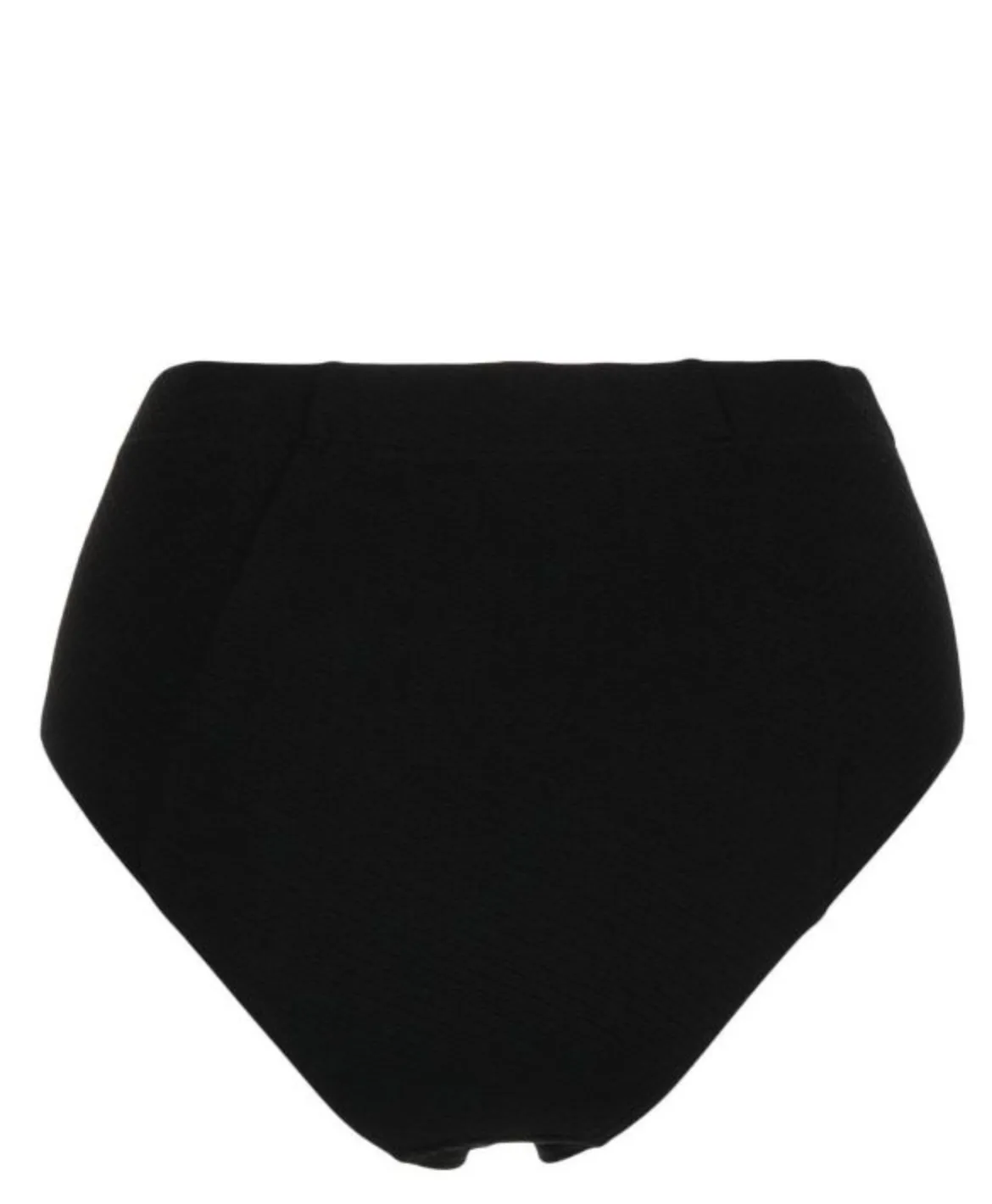 Ribbed High Waist Panel Bottom | Black