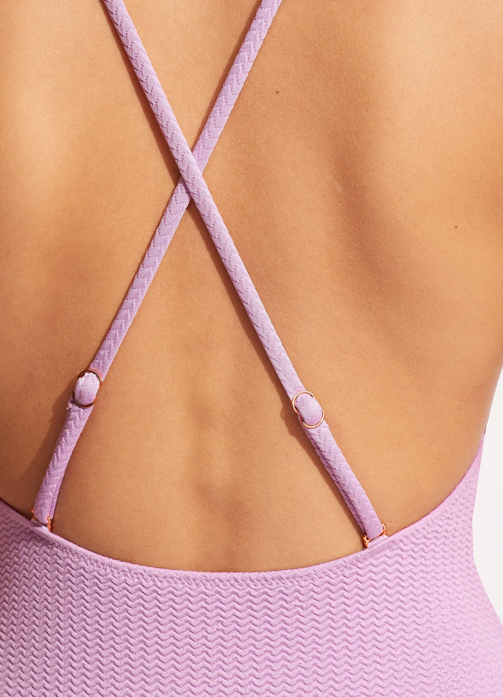 Sea Dive Scoop Neck One Piece - Lilac