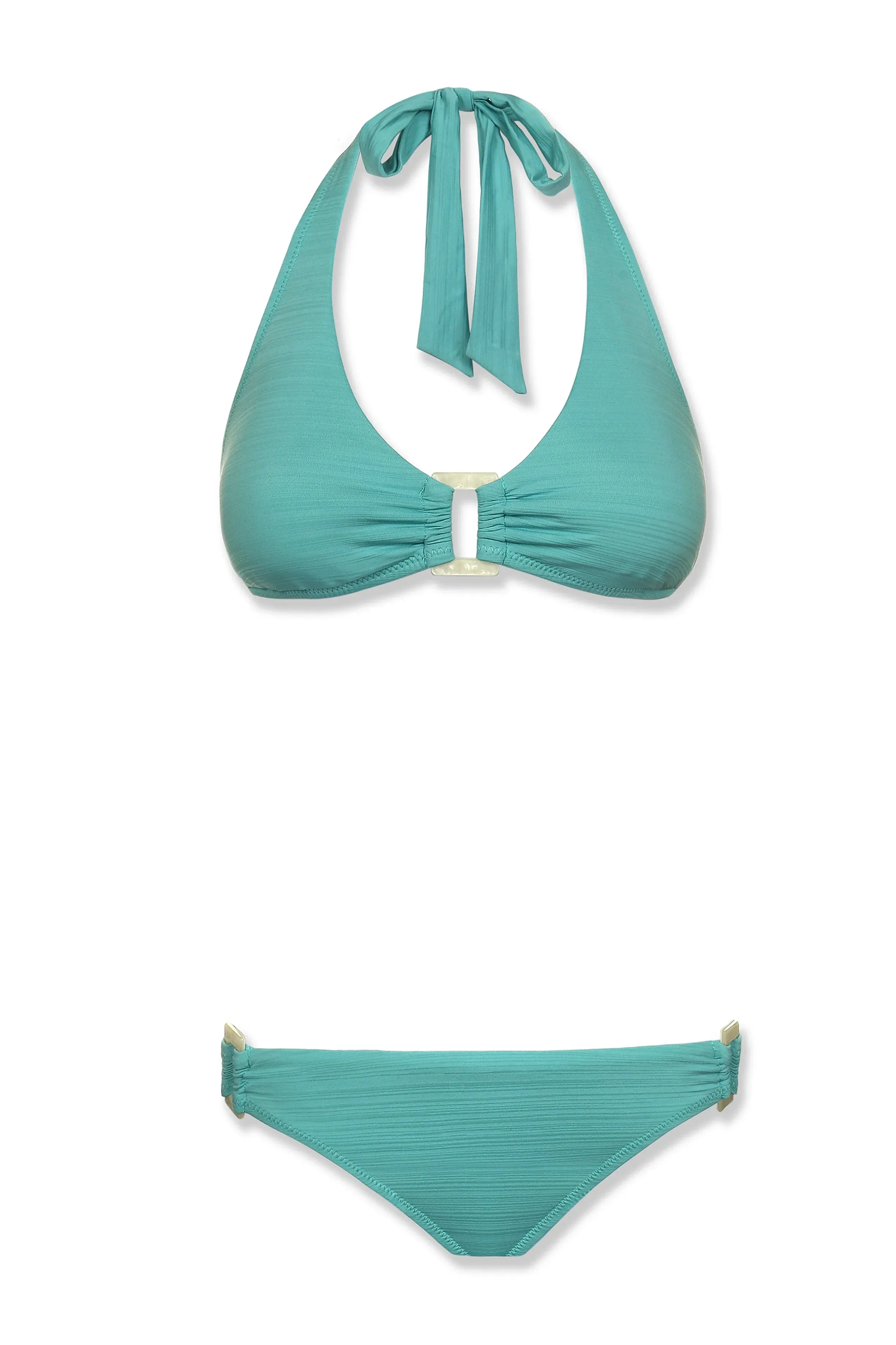 Shell Halter  |  Textured Coastal Blue