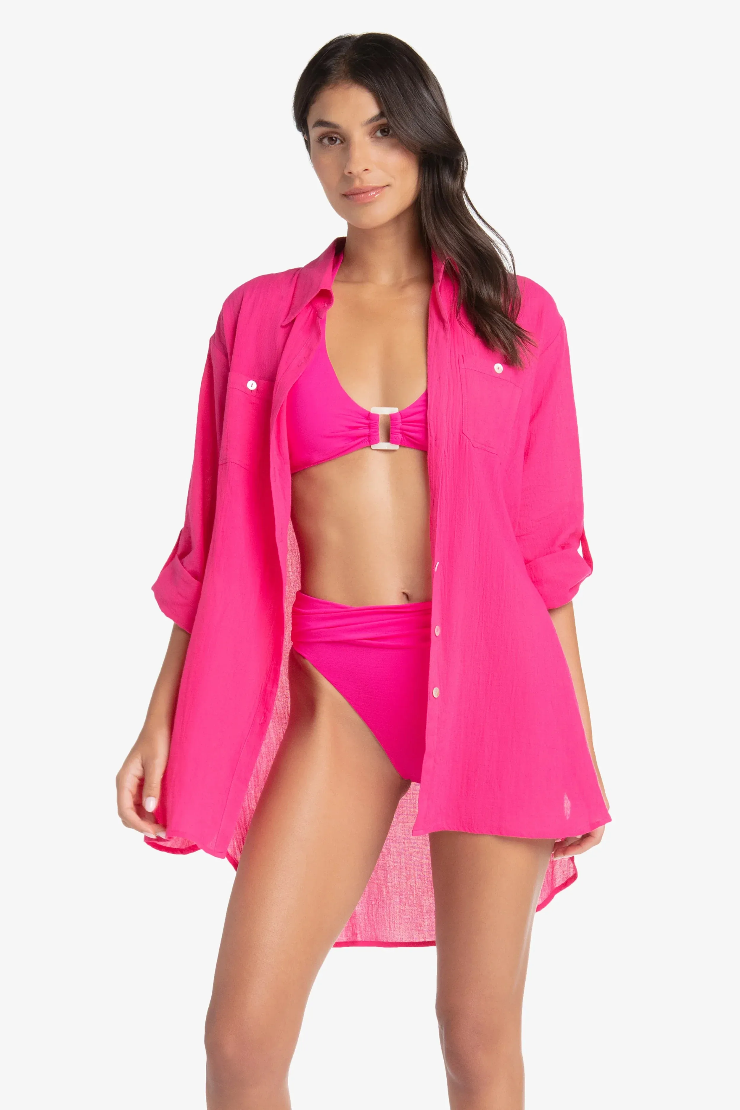 Shell Halter  |  Textured Lotus Pink