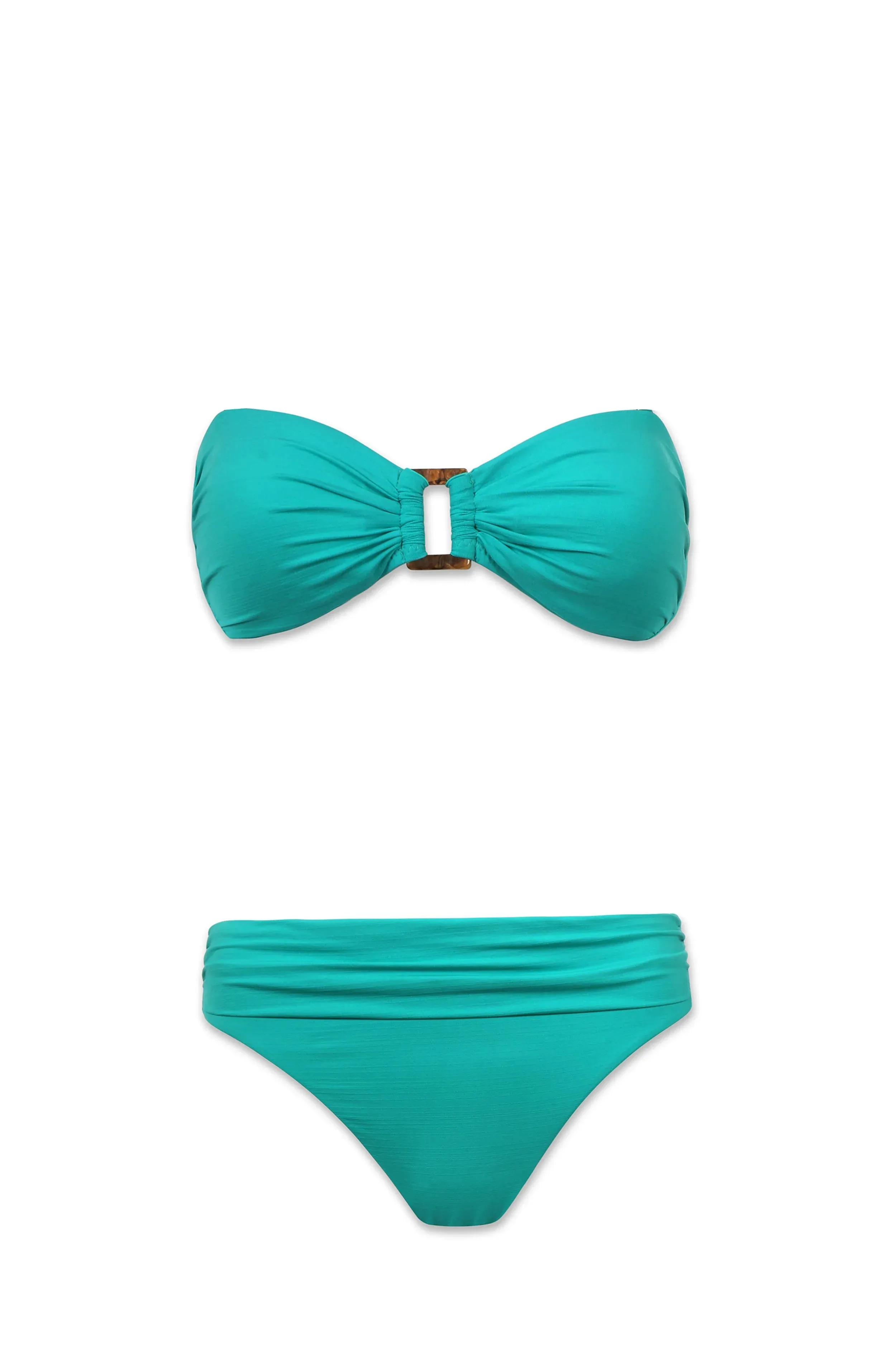 Shirred Bottom  |  Textured Seafoam Aqua