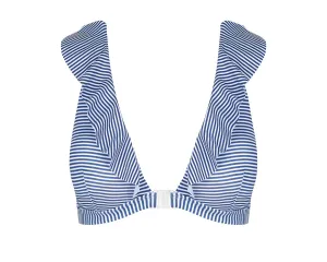 Spritz Frill Bikini Top | Blueberry Stripe
