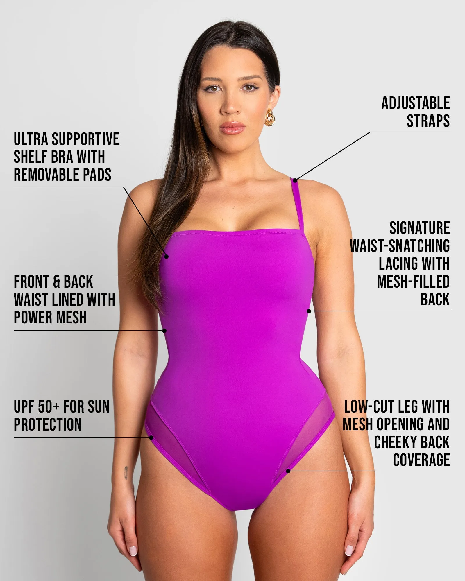 Squarey Thin Strap - Orchid