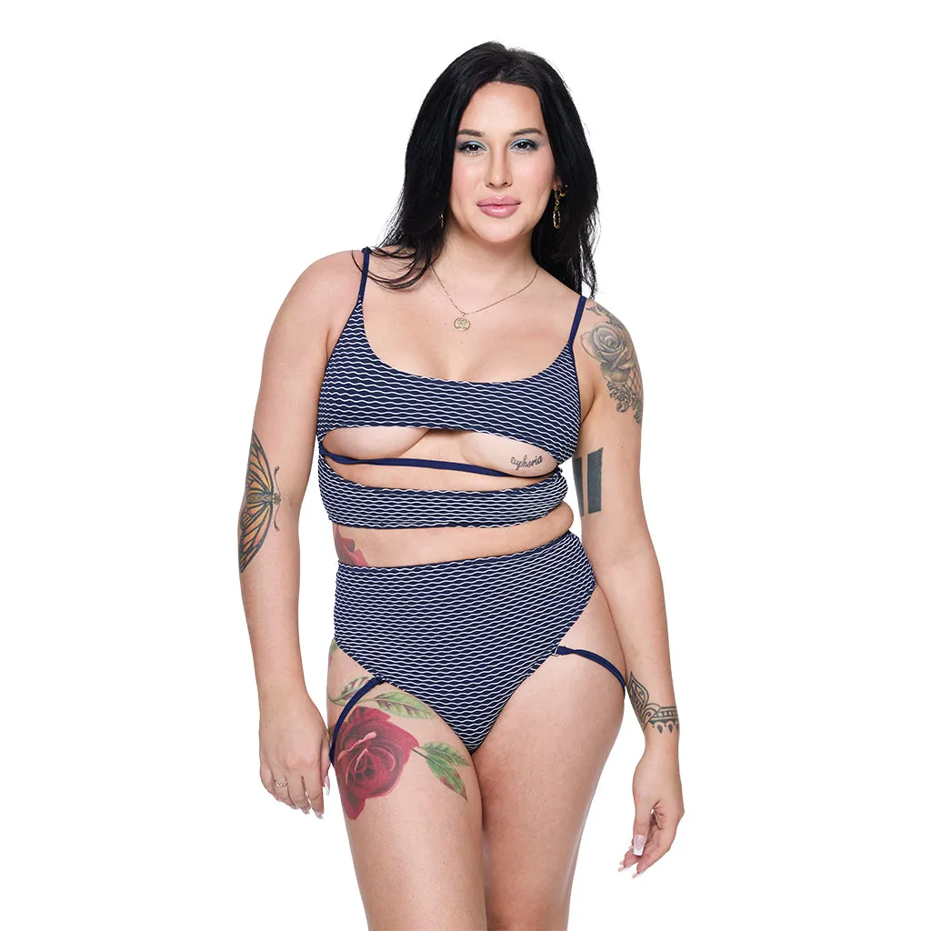 Strata Bottom - Navy Wave