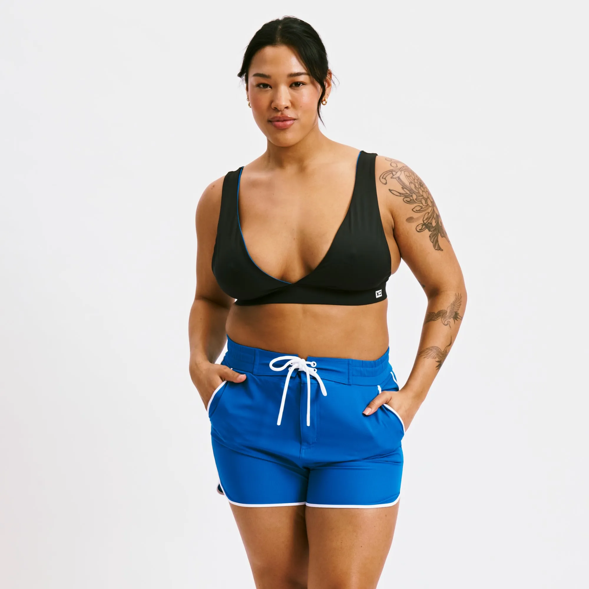 Swim Reversible Plunge Top - Making Waves