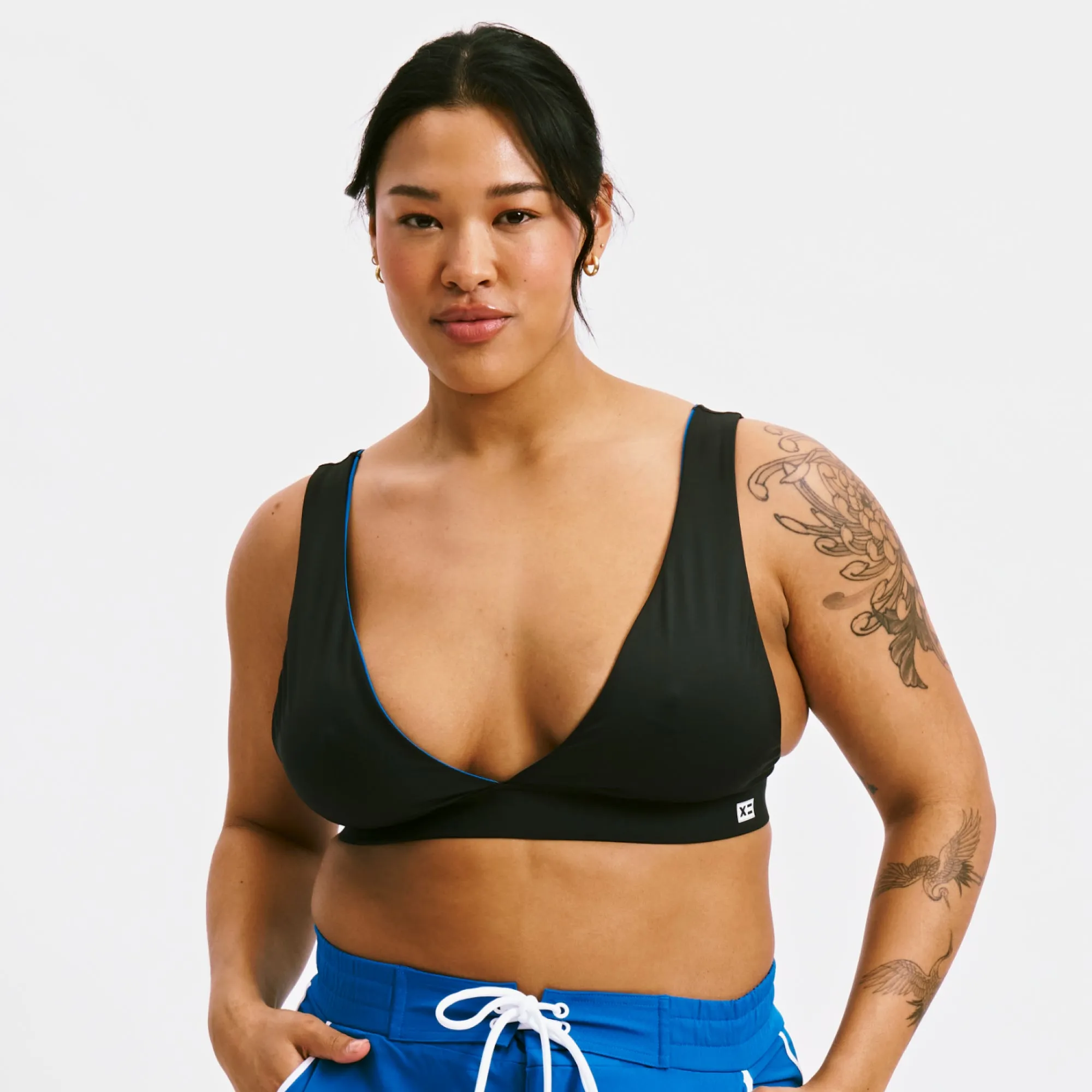 Swim Reversible Plunge Top - Marina Blue